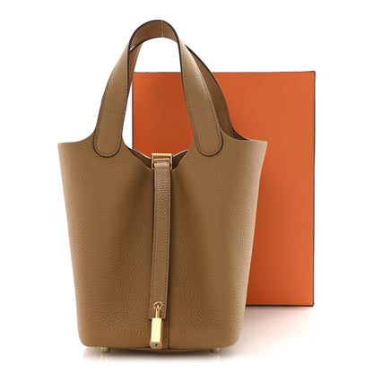 Hermes Taurillon Clemence Picotin Lock 18 PM Biscuit 11 of 11