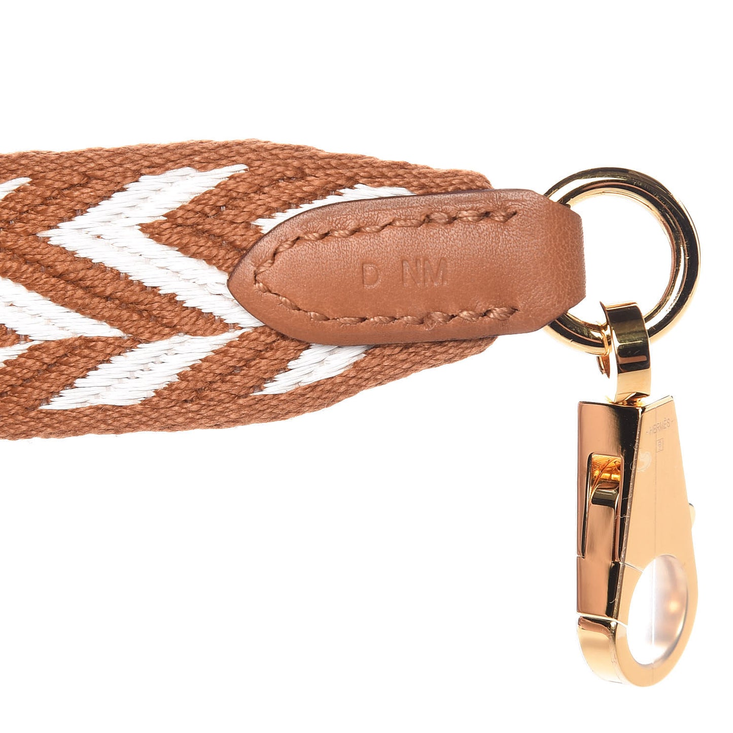 Toile Swift 25mm Sangle ZigZag Shoulder Strap Gold White
