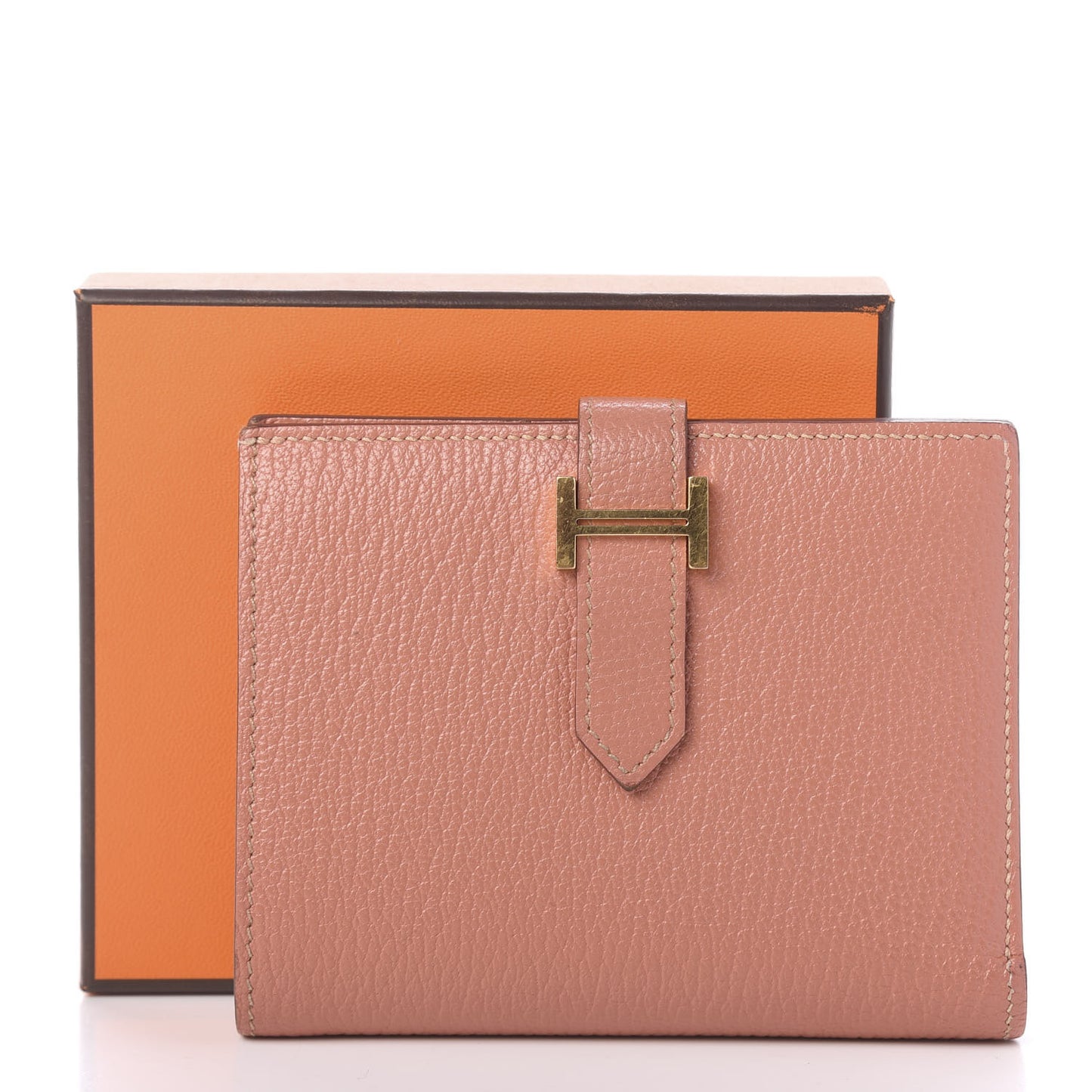 Chevre Mysore Bearn Compact Wallet Crevette