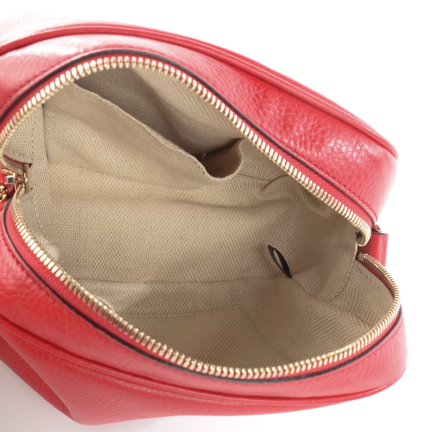 Gucci Pebbled Calfskin Small Soho Disco Bag Tabasco Red 7 of 7