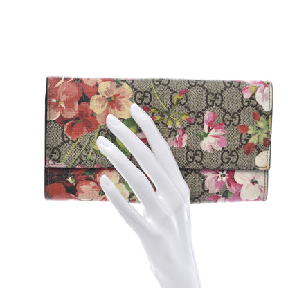 Gucci GG Supreme Monogram Blooms Continental Wallet Beige Multicolor Dry Rose 2 of 11