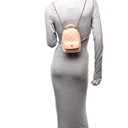 Chanel Caviar Quilted CC Mini Classic Backpack Light Pink 2 of 11