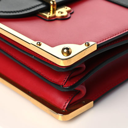 Prada City Calfskin Saffiano Cahier Bag Fuoco Black 9 of 9