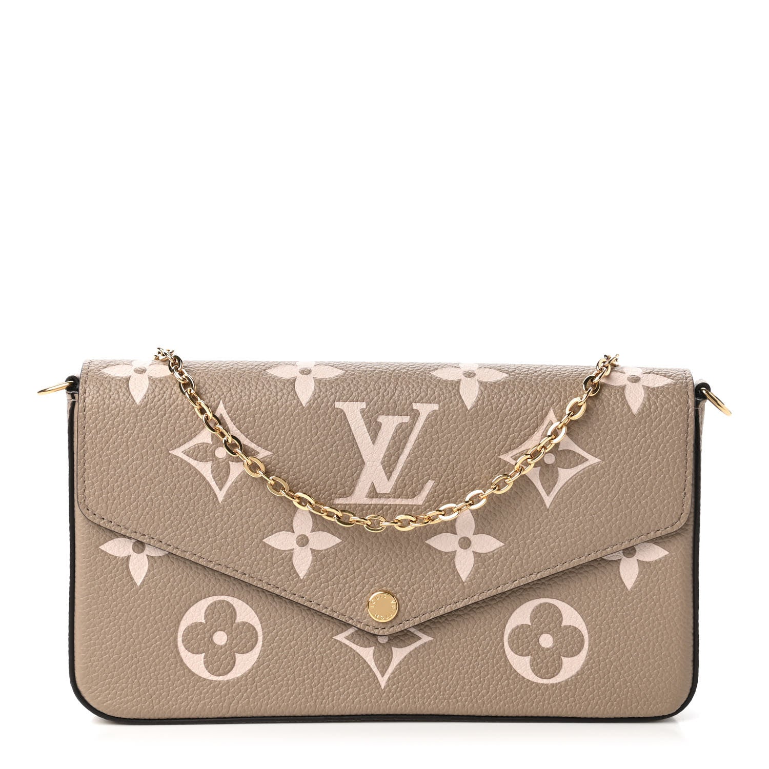 Louis Vuitton Empreinte Monogram Giant Felicie Pochette Tourterelle Creme 1 of 11