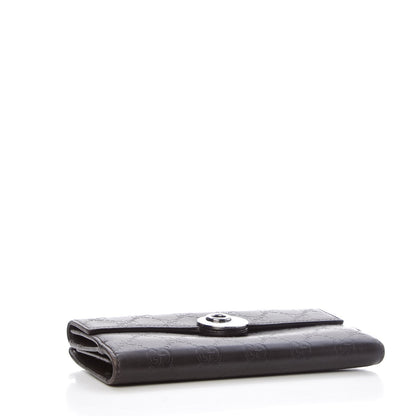 Gucci Guccissima Eclipse Continental Flap Wallet Dark Brown 4 of 9