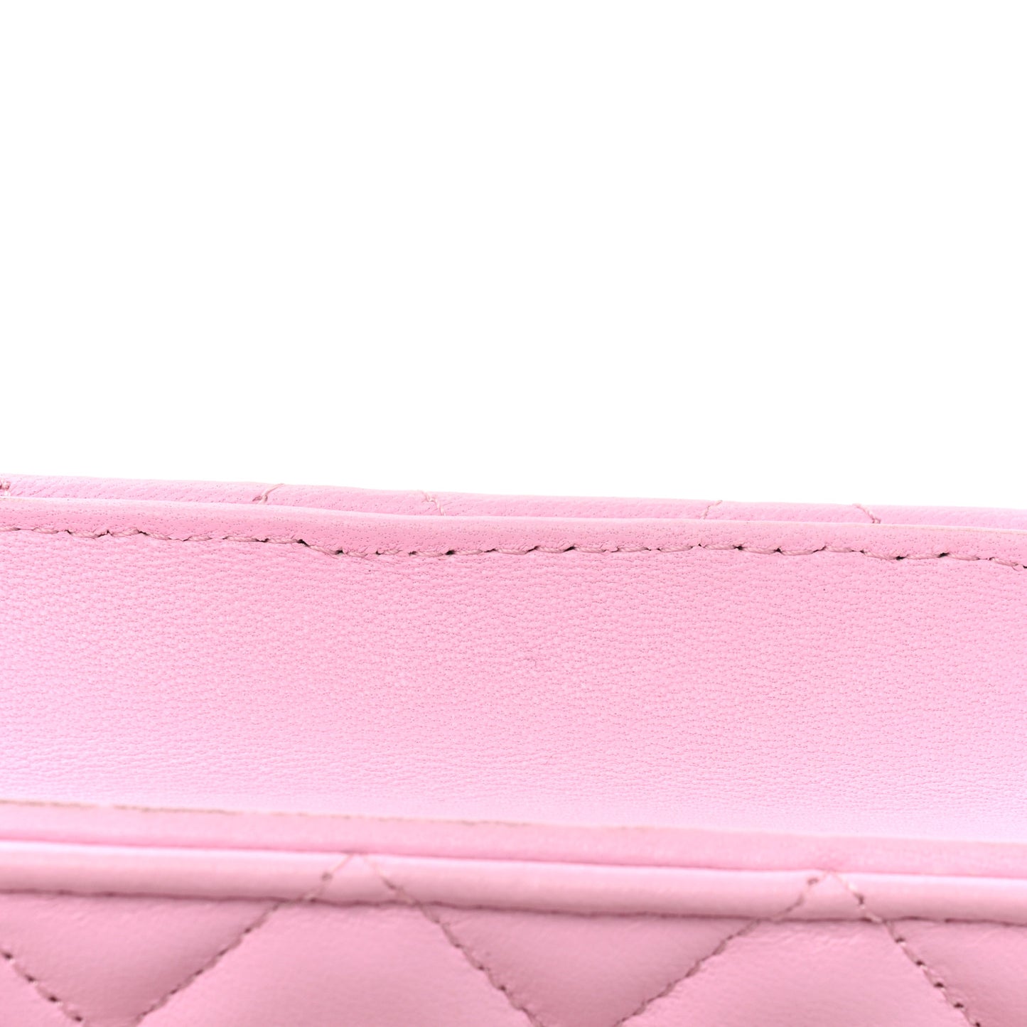 Lambskin Quilted Flap Phone Holder With Chain Lilac Light Green