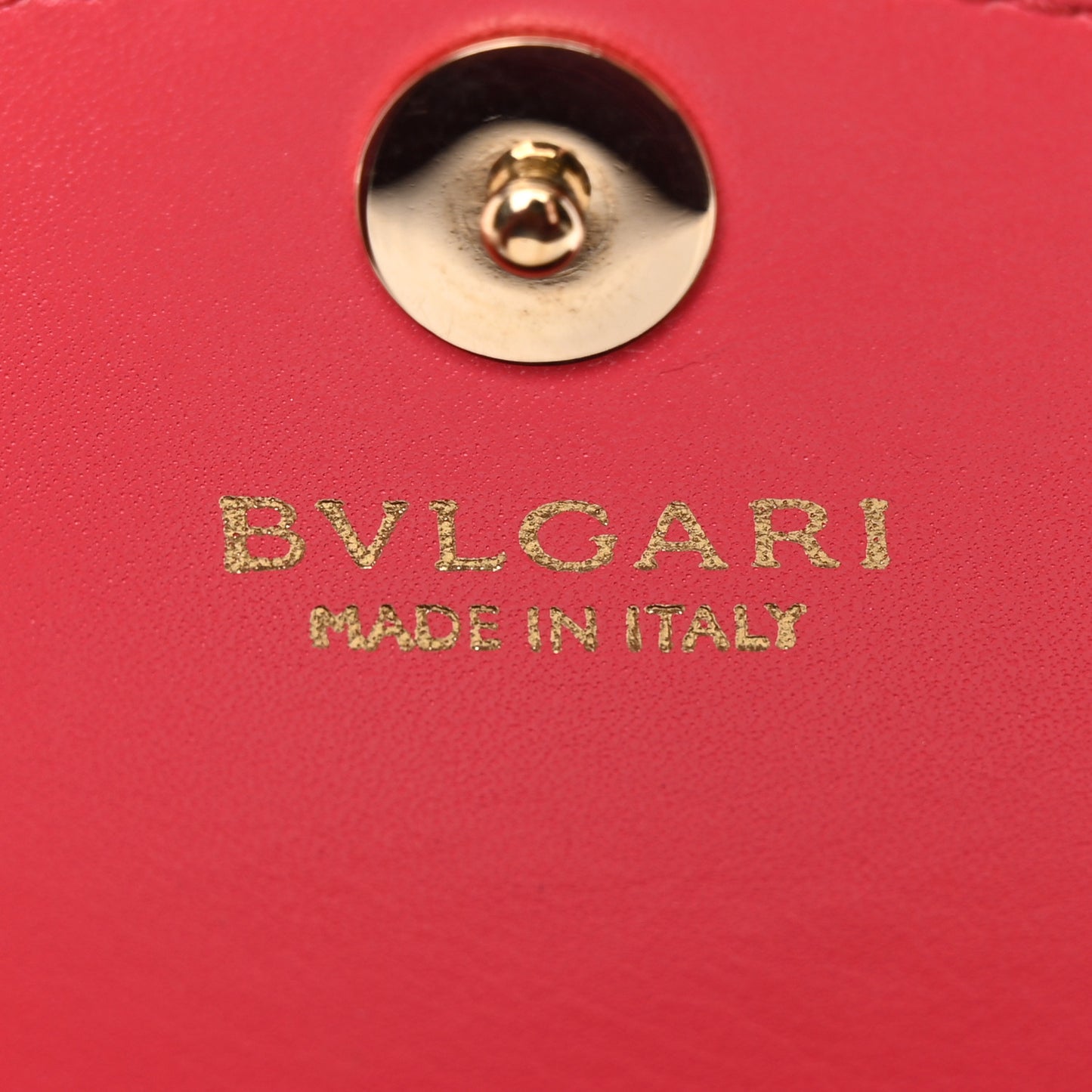 Calfskin Serpenti Forever Chain Wallet Reef Coral