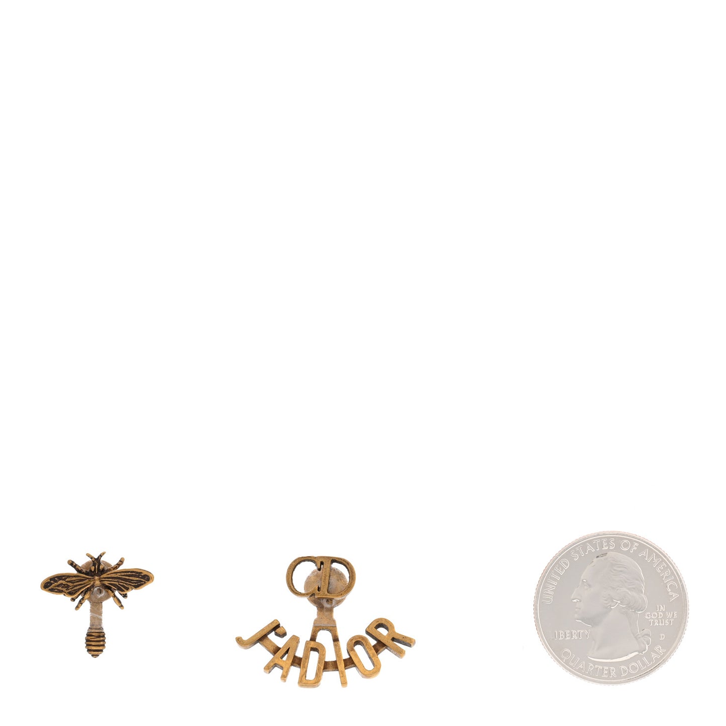 Metal J'Adior Earrings Aged Gold