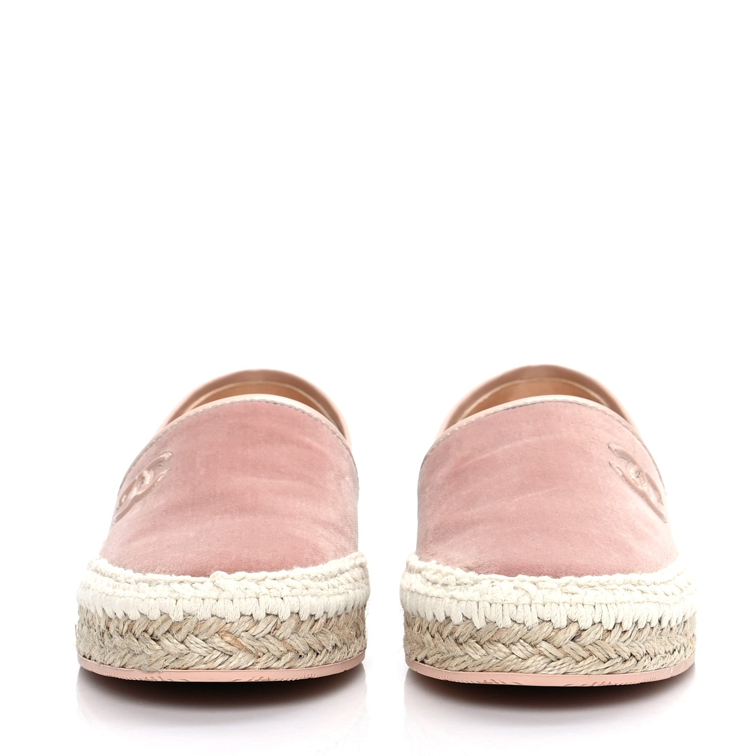 Chanel Velvet Patent CC Espadrilles 36 Pink 2 of 10