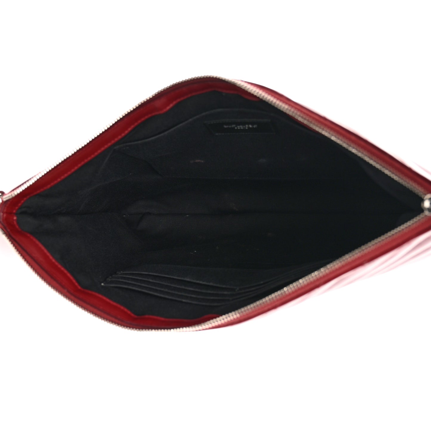 Calfskin Matelasse Chevron Monogram Document Holder Rouge Legion