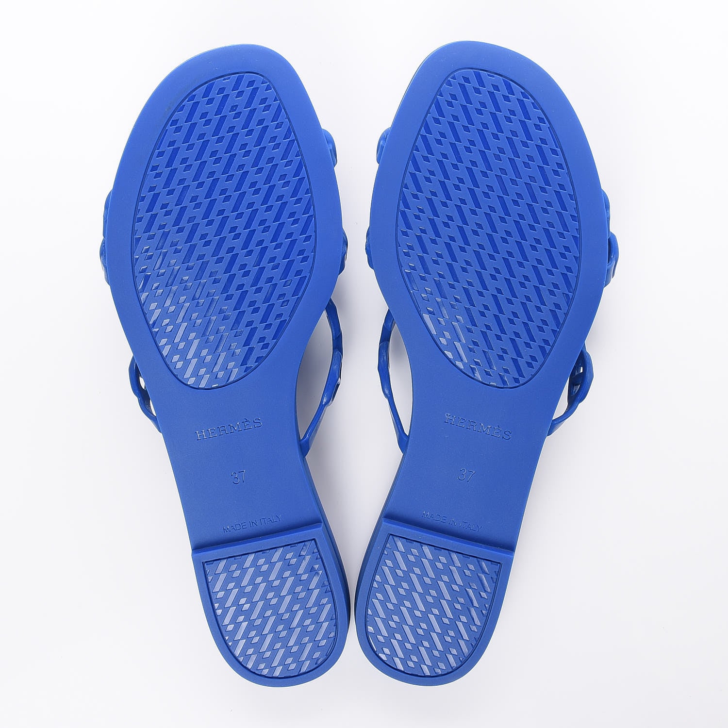 Hermes Rubber Chaine d'Ancre Rivage Sandals 37 Bleu Smalt 7 of 8