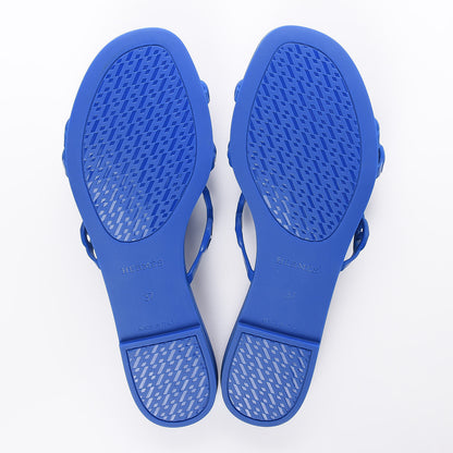Hermes Rubber Chaine d'Ancre Rivage Sandals 37 Bleu Smalt 7 of 8