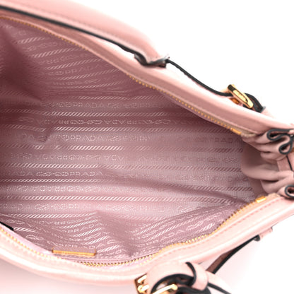 Prada Glossy Calfskin Triangle Medium Bonnie Shoulder Bag Lily Of The Valley 5 of 13
