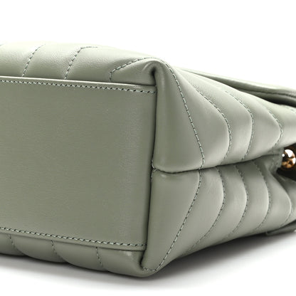 Saint Laurent Calfskin Y Quilted Monogram Small Loulou Chain Satchel Light Sage 8 of 8