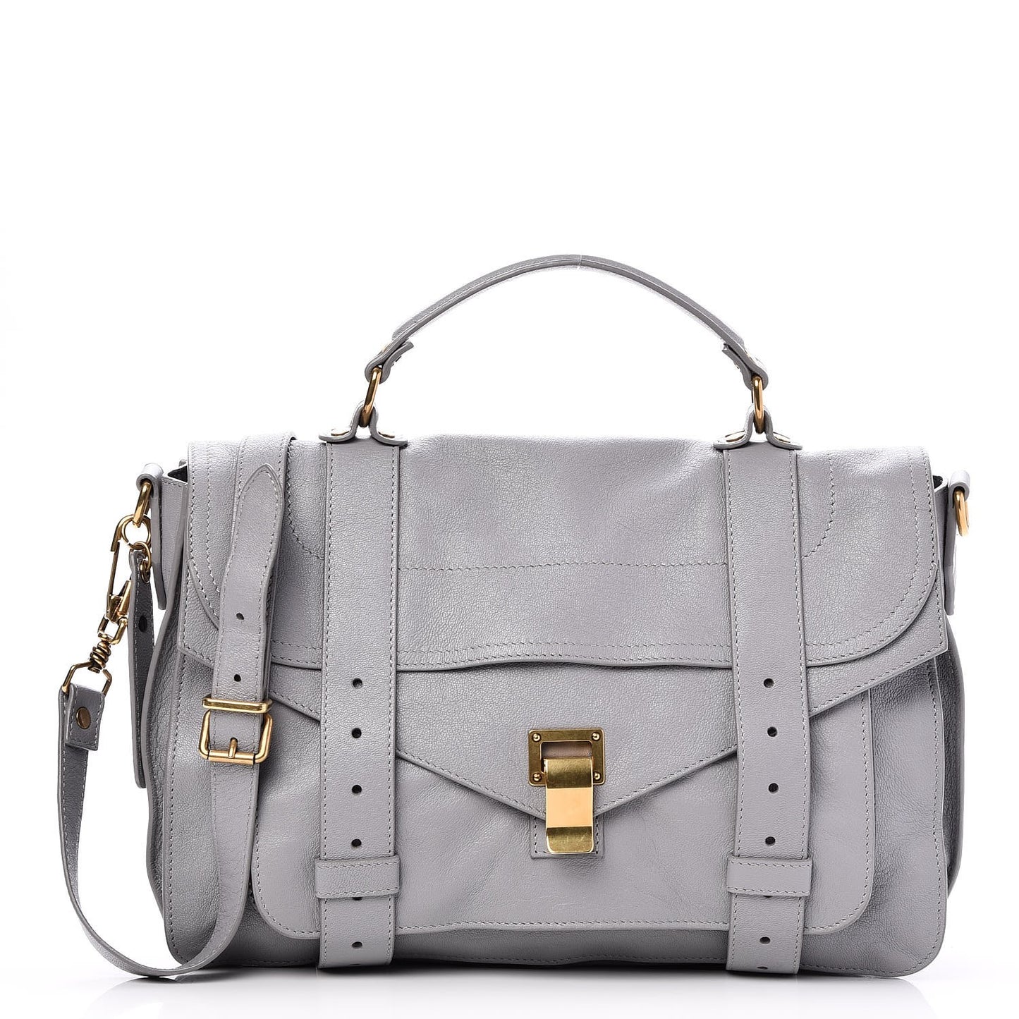 Lambskin Medium PS1 Satchel Concrete Grey