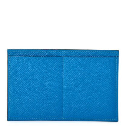 Hermes Epsom Passant Compact Wallet Card Holder Insert Bleu Zanzibar 1 of 5