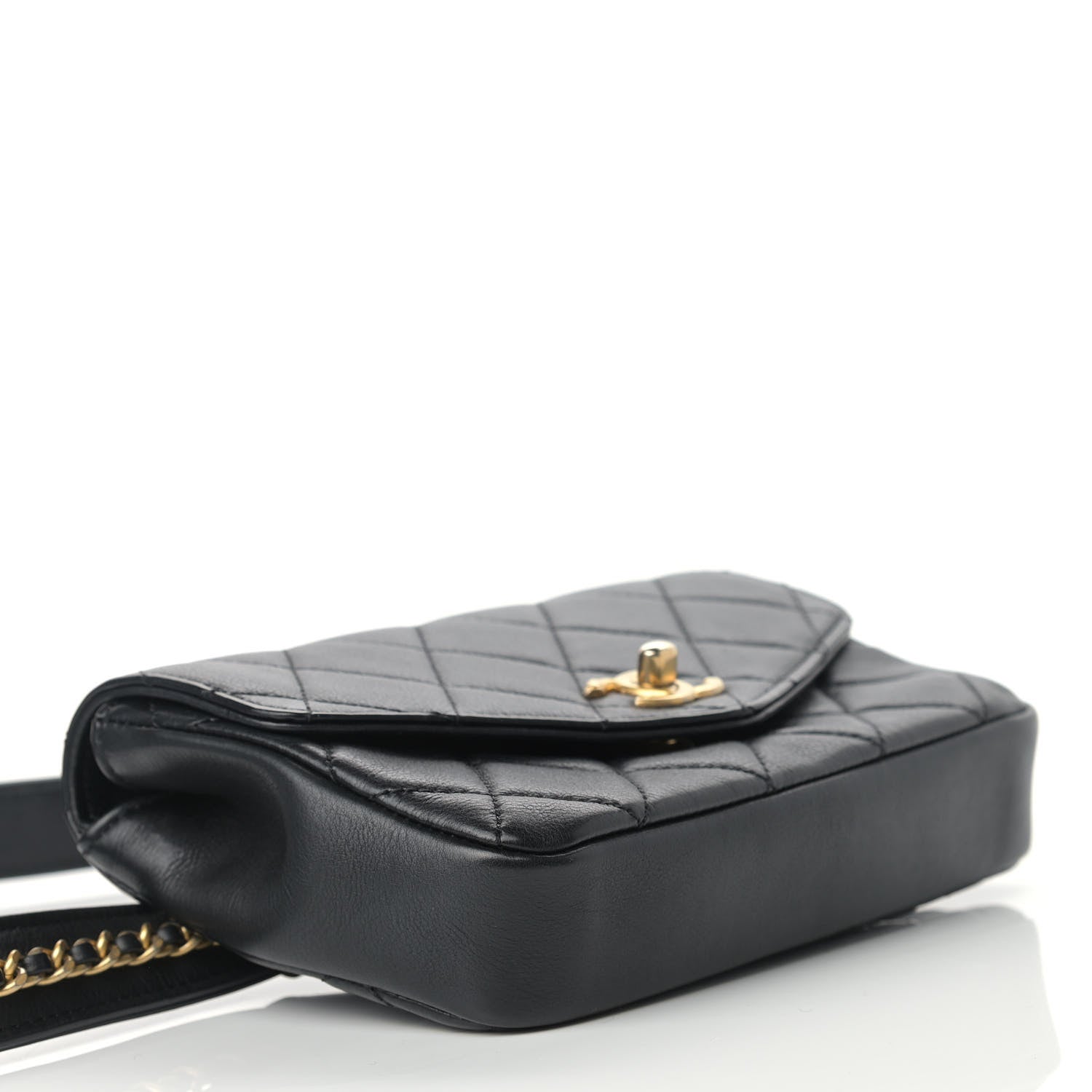 Chanel Calfskin Quilted Flap Waist Bag Black 4 of 15