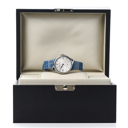 Tiffany Stainless Steel Alligator Diamond 34mm Metro 3-Hand Quartz Watch 5 of 5
