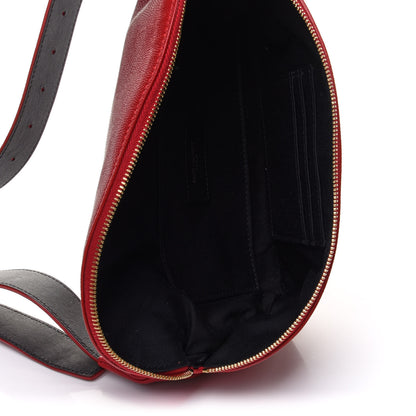 Saint Laurent Grain De Poudre Monogram Belt Bag Rouge Eros 5 of 13