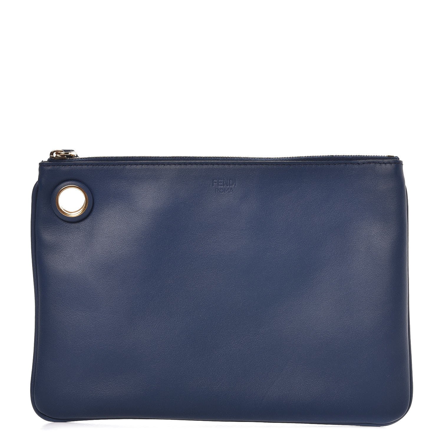 Fendi Vitello Century Opaco F is Fendi Pouch Blu Scuro 1 of 8