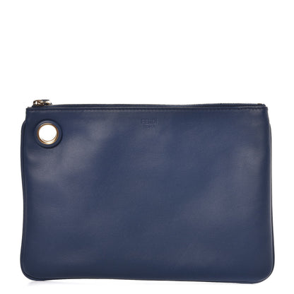 Fendi Vitello Century Opaco F is Fendi Pouch Blu Scuro 1 of 8