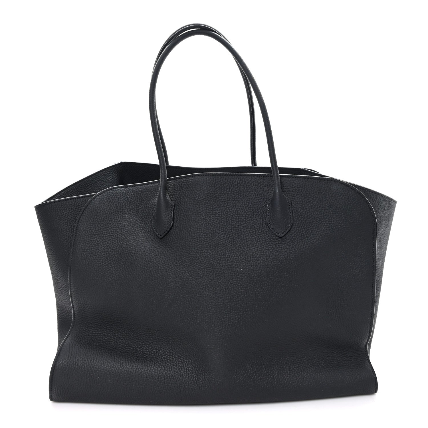 The Row Matte Grained Calfskin Marlo 17 Black 1 of 9
