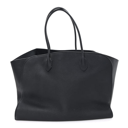 The Row Matte Grained Calfskin Marlo 17 Black 1 of 9