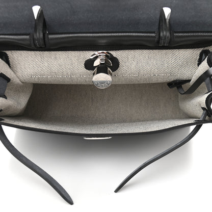 Hermes Toile H Berline Vache Hunter Herbag Zip PM 31 Black Ecru 6 of 12