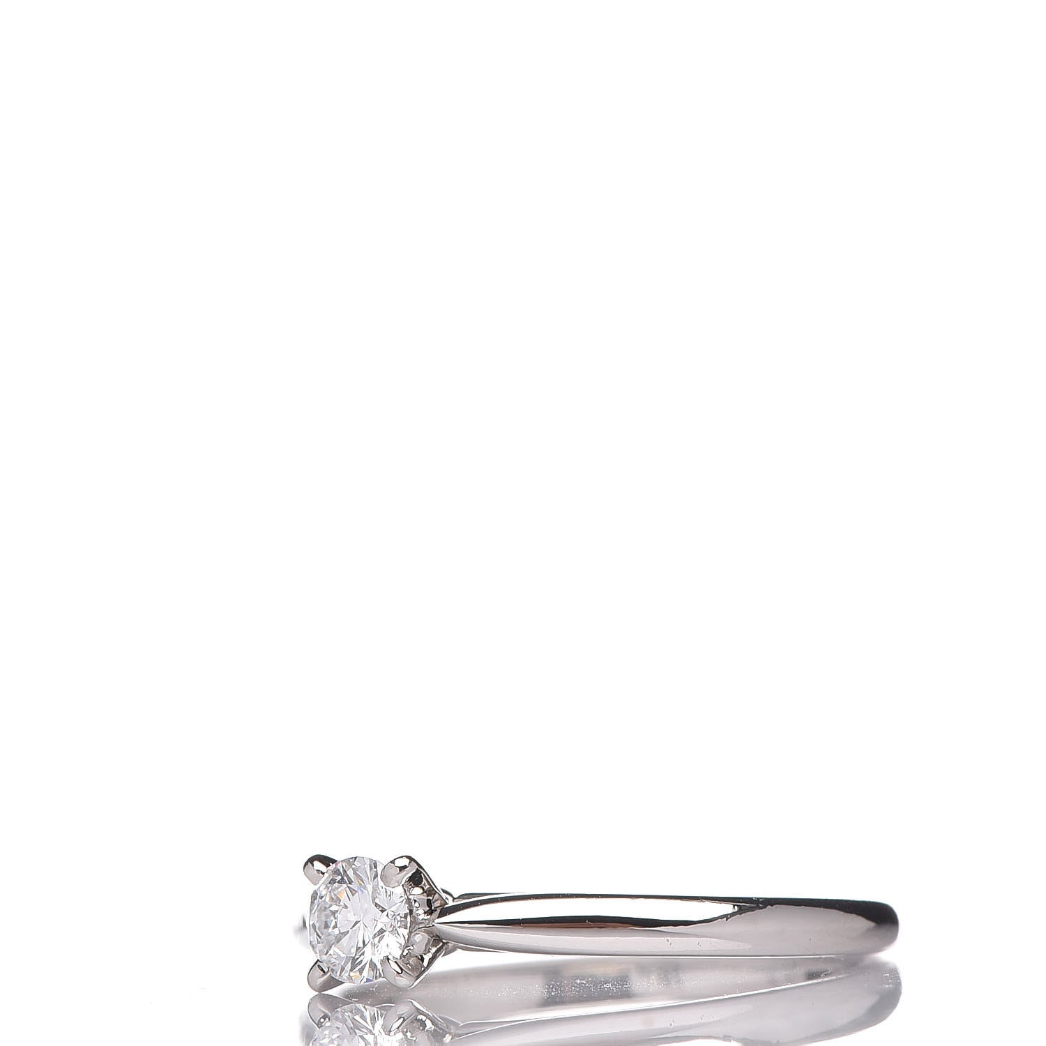 Cartier Platinum Diamond .23ct 1895 Solitaire Ring 51 5.75 3 of 7