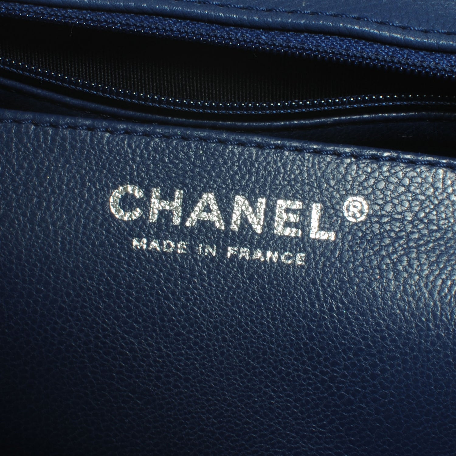 Chanel Washed Caviar Jumbo Double Flap Blue 6 of 7