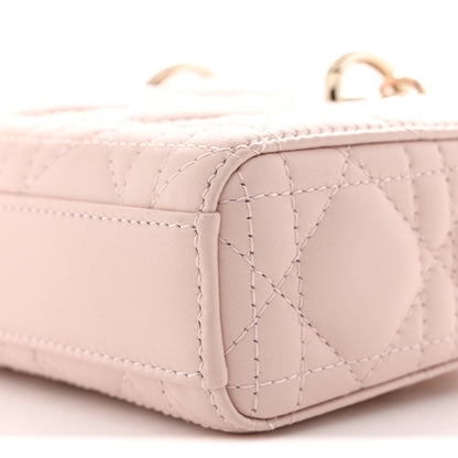 Christian Dior Lambskin Cannage Micro Lady D-Joy Powder Pink 10 of 11