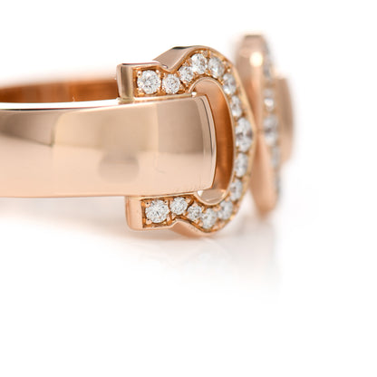 Cartier 18K Pink Gold Diamond C De Cartier Ring 47 4.25 5 of 6