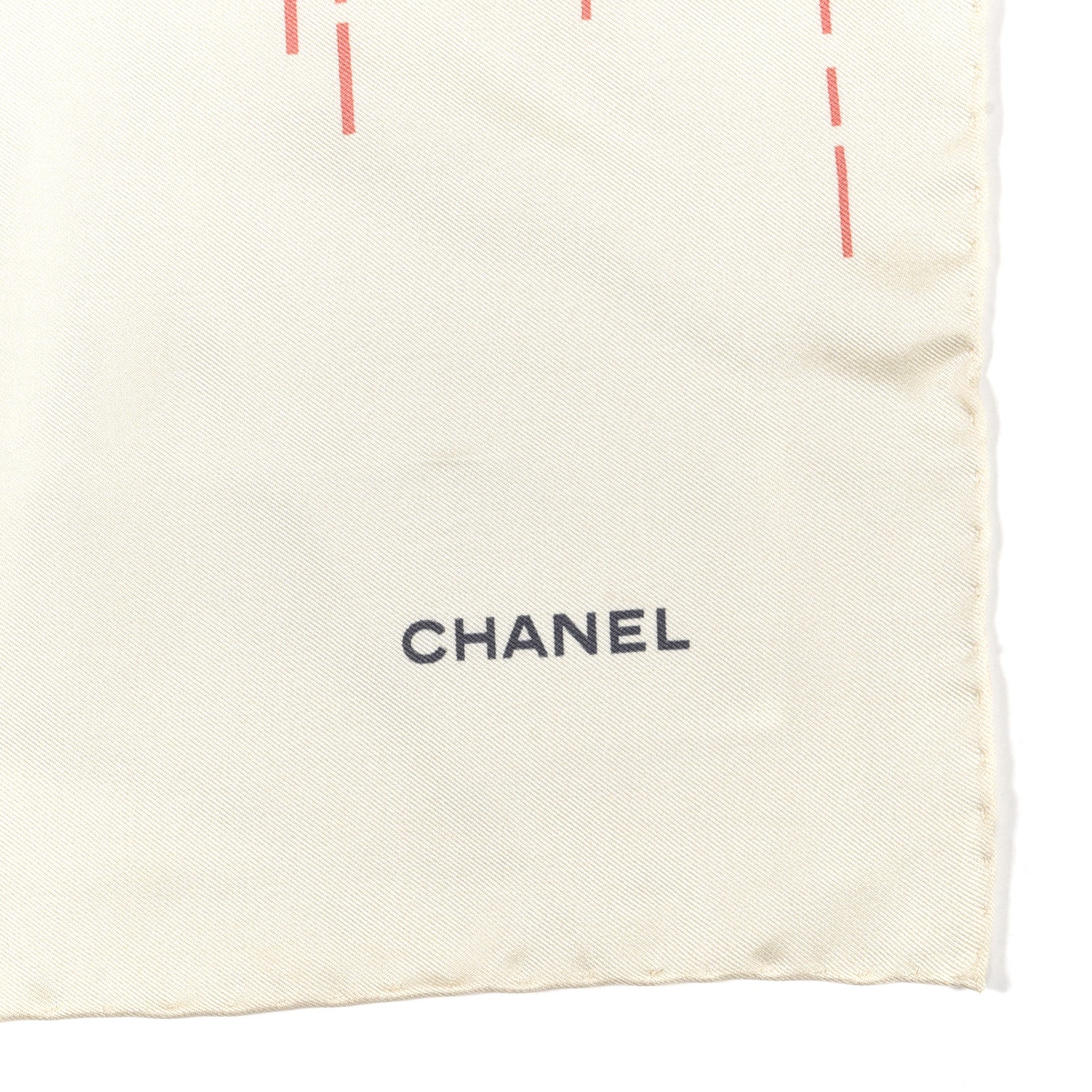 Chanel Silk CC Square Scarf Beige Blue Multicolor 2 of 4