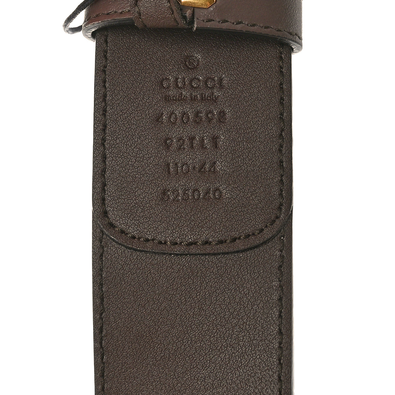 Gucci GG Supreme Monogram Matte Plutone Calfskin Double G 40mm Belt 110 44 Beige Ebony New Acero 3 of 3