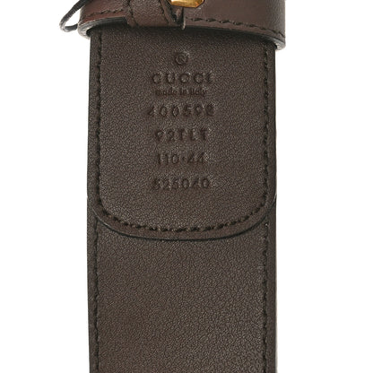 Gucci GG Supreme Monogram Matte Plutone Calfskin Double G 40mm Belt 110 44 Beige Ebony New Acero 3 of 3
