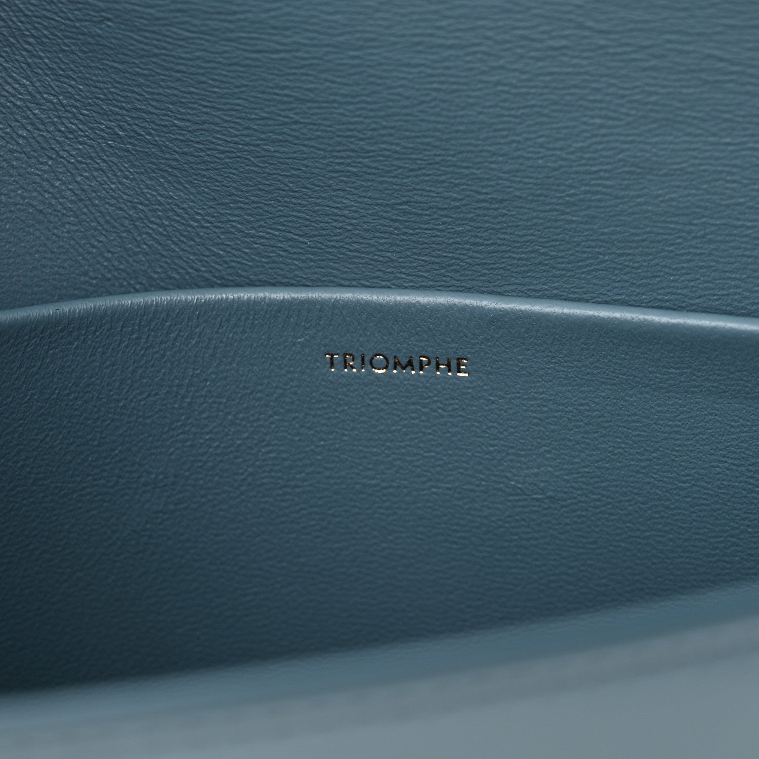 Celine Shiny Calfskin Triomphe Shoulder Bag Denim 7 of 15