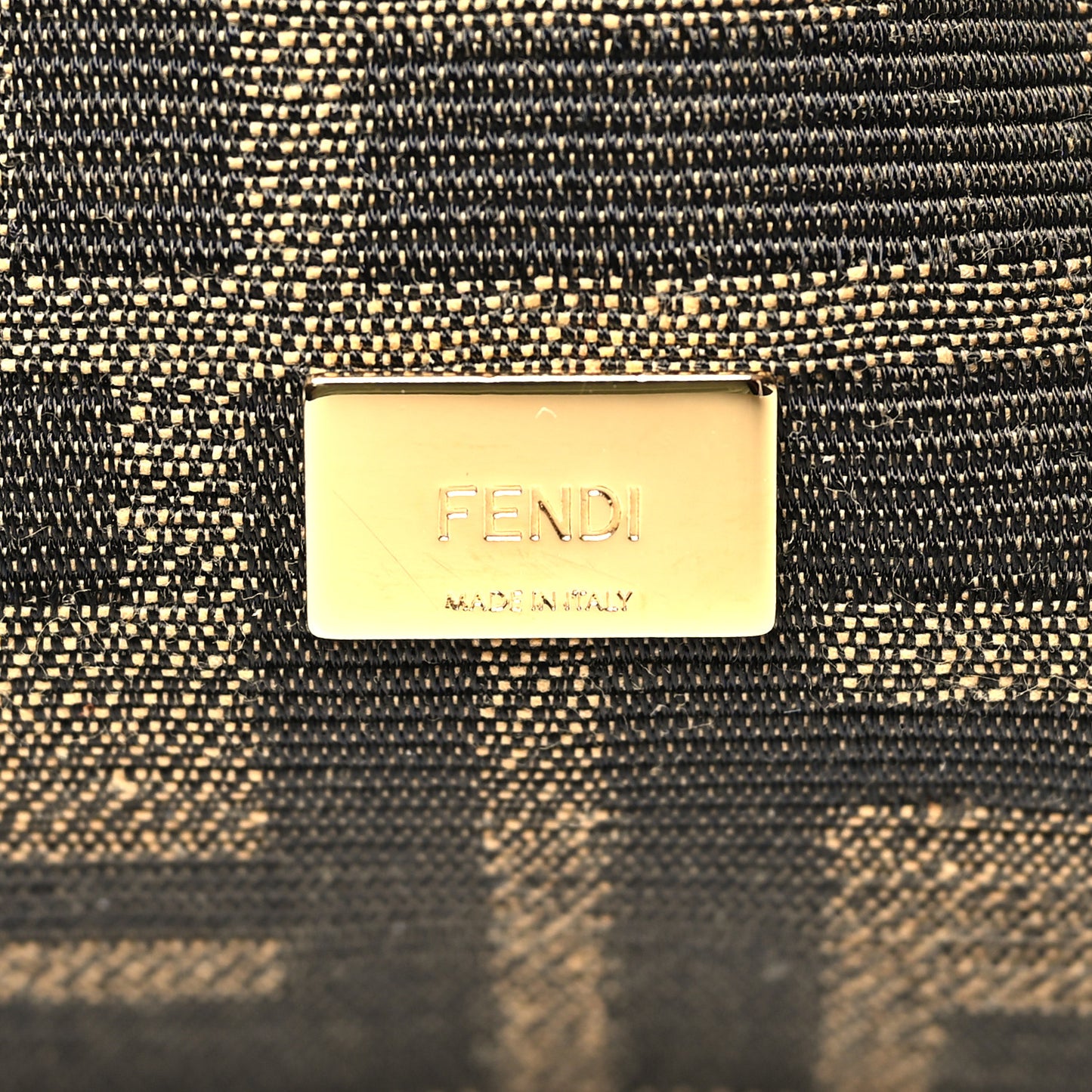 Fabric Jacquard FF 1974 Mini Baguette Tobacco Moro Black