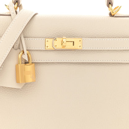 Hermes Togo Kelly Retourne 25 Craie 8 of 11