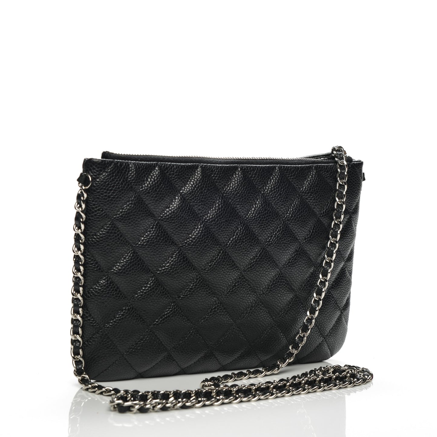 Caviar Quilted Daily Zip Crossbody Bag Black