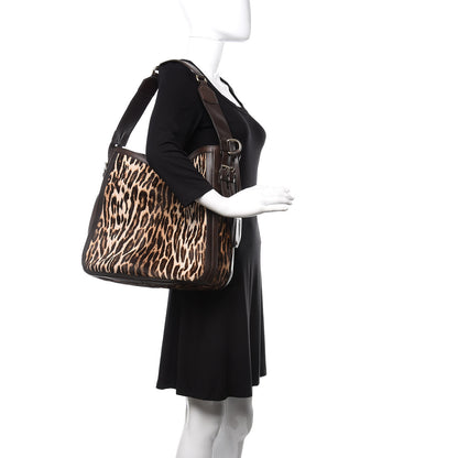 Gucci Calf Hair Leopard Print Medium Heritage Shoulder Bag Dark Brown 2 of 13