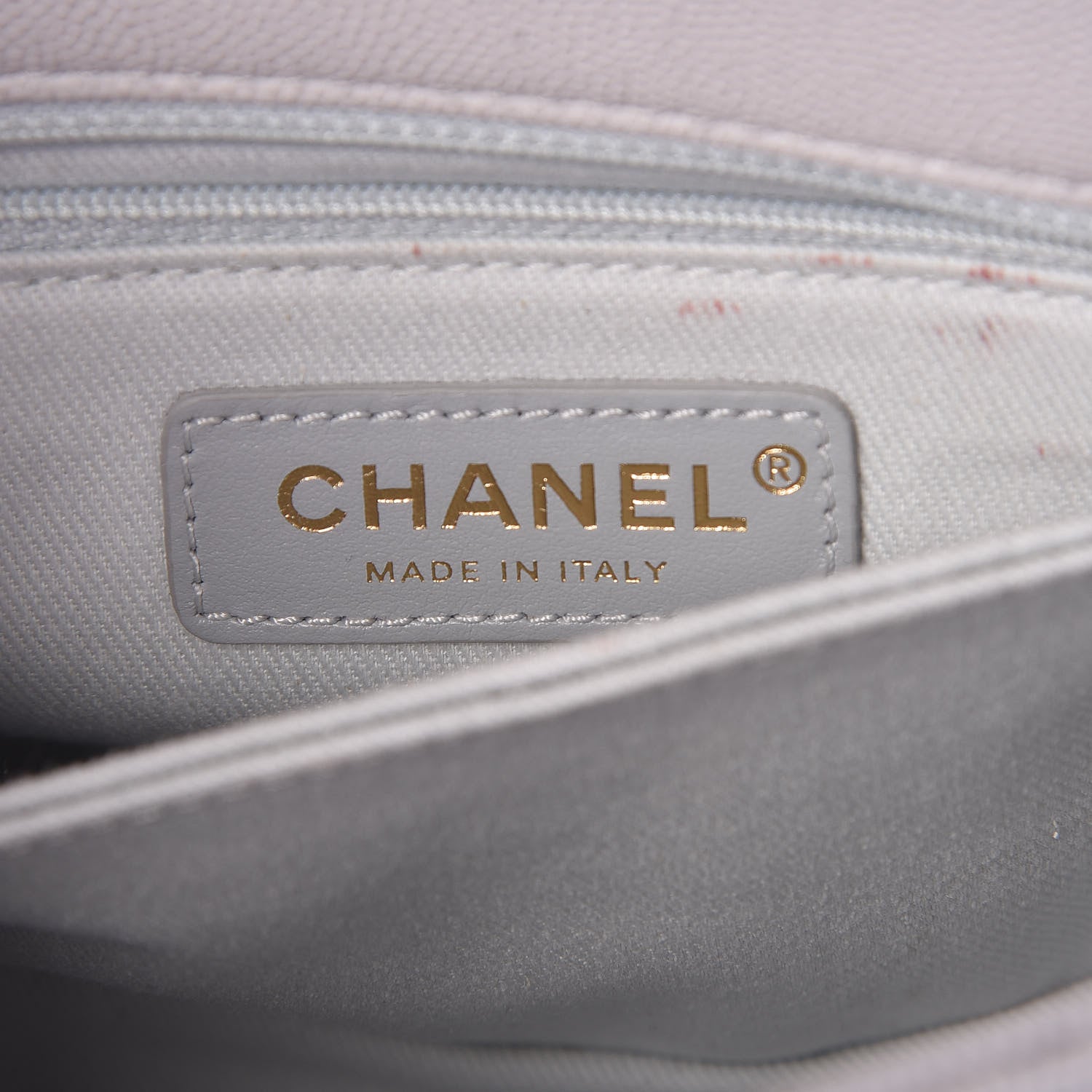 Chanel Caviar Quilted Mini Coco Handle Flap Light Grey 8 of 10