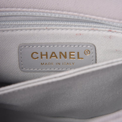 Chanel Caviar Quilted Mini Coco Handle Flap Light Grey 8 of 10