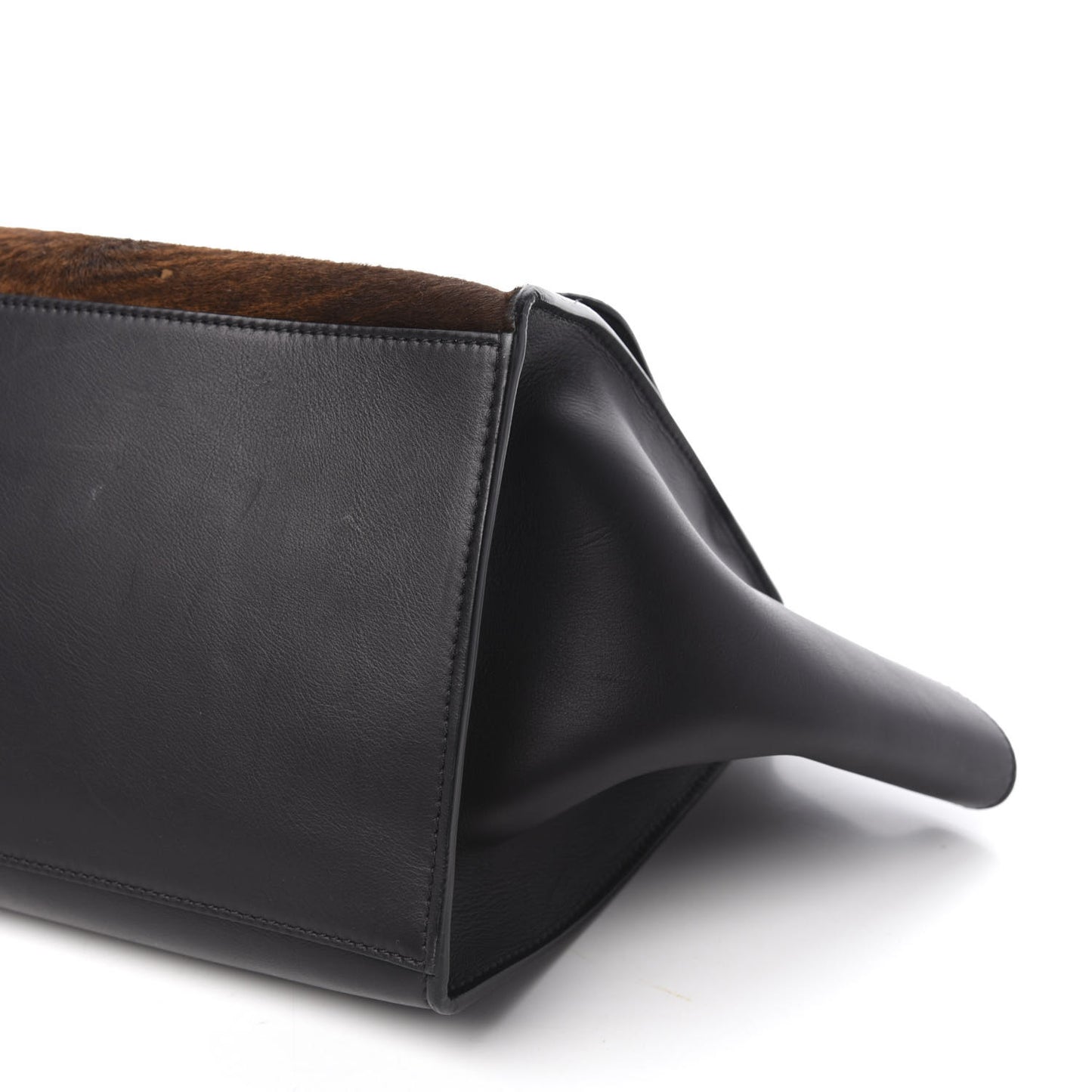 Shaded Pony Hair Calfskin Medium Trapeze Brown