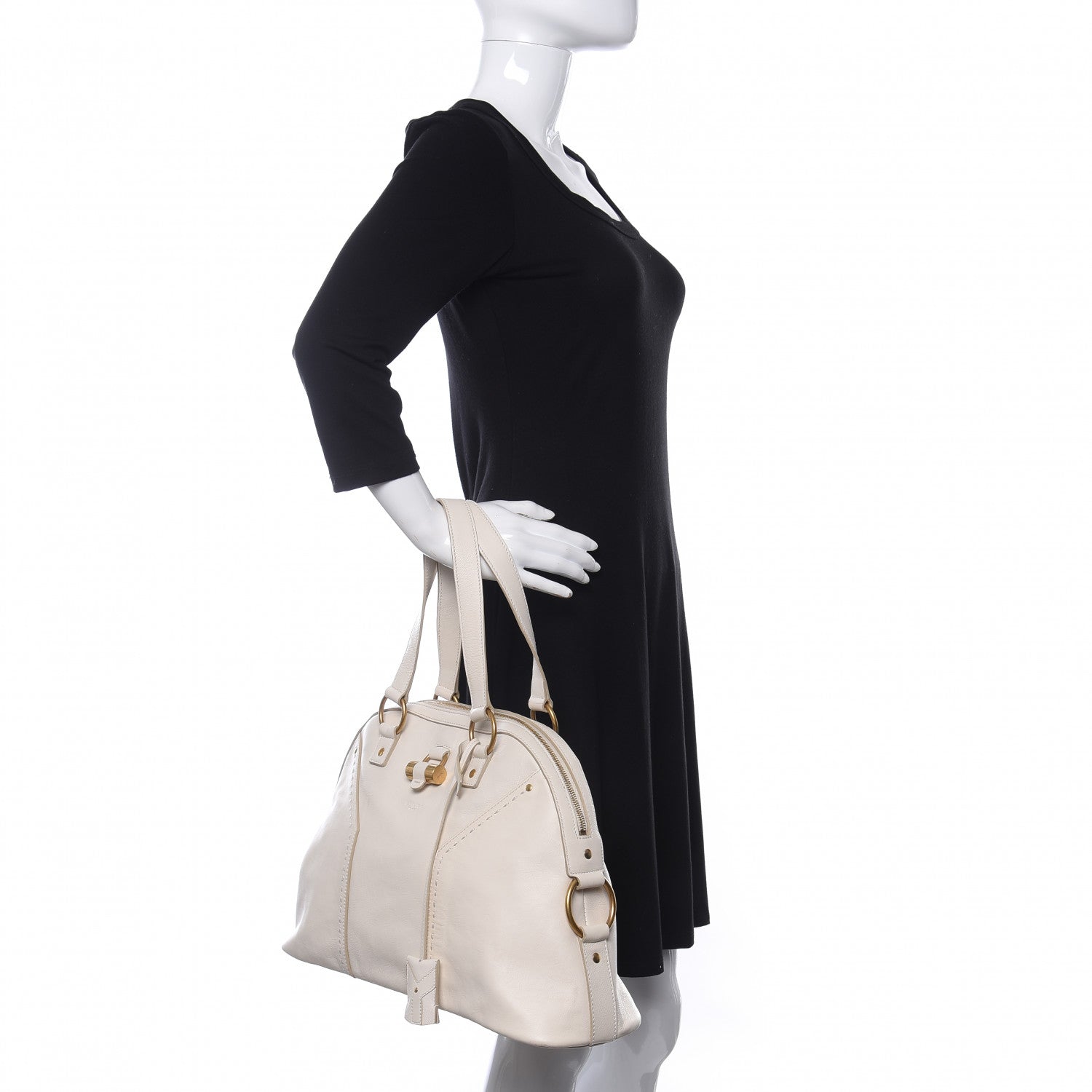 Saint Laurent Calfskin Large Muse Ivory 2 of 10