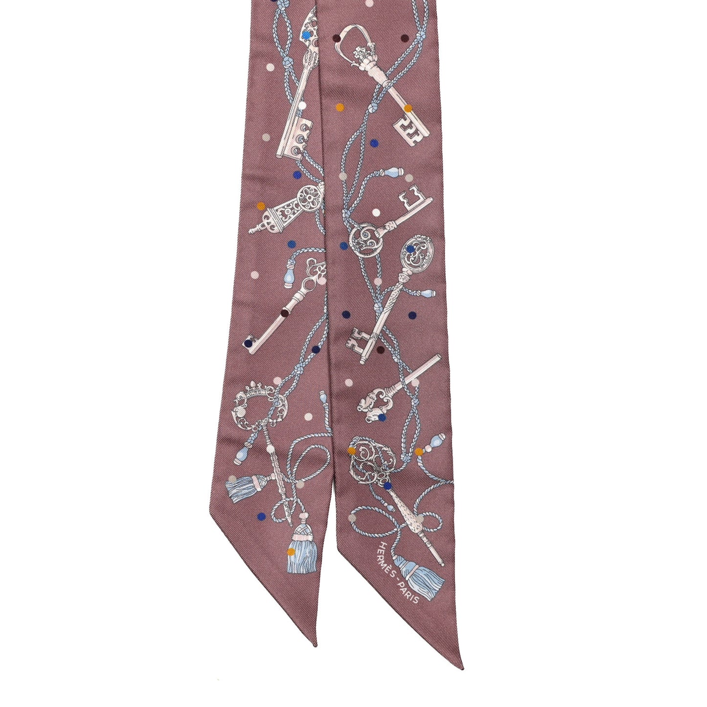 Silk Les Cles A Pois Twilly Marron Glace Gris