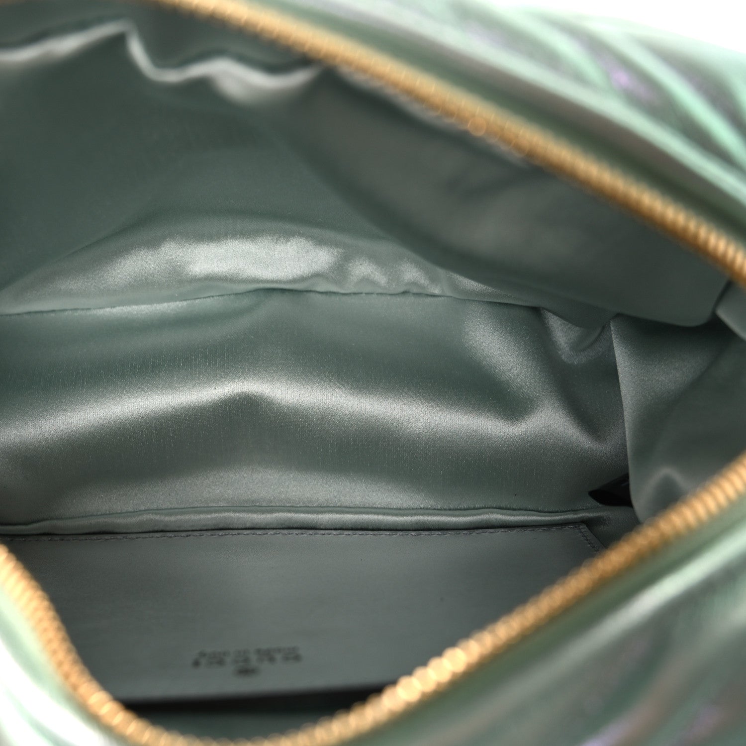 Gucci Iridescent Nappa Chevron Matelasse Small GG Marmont Chain Shoulder Bag Iridescent Salvy Green 5 of 12