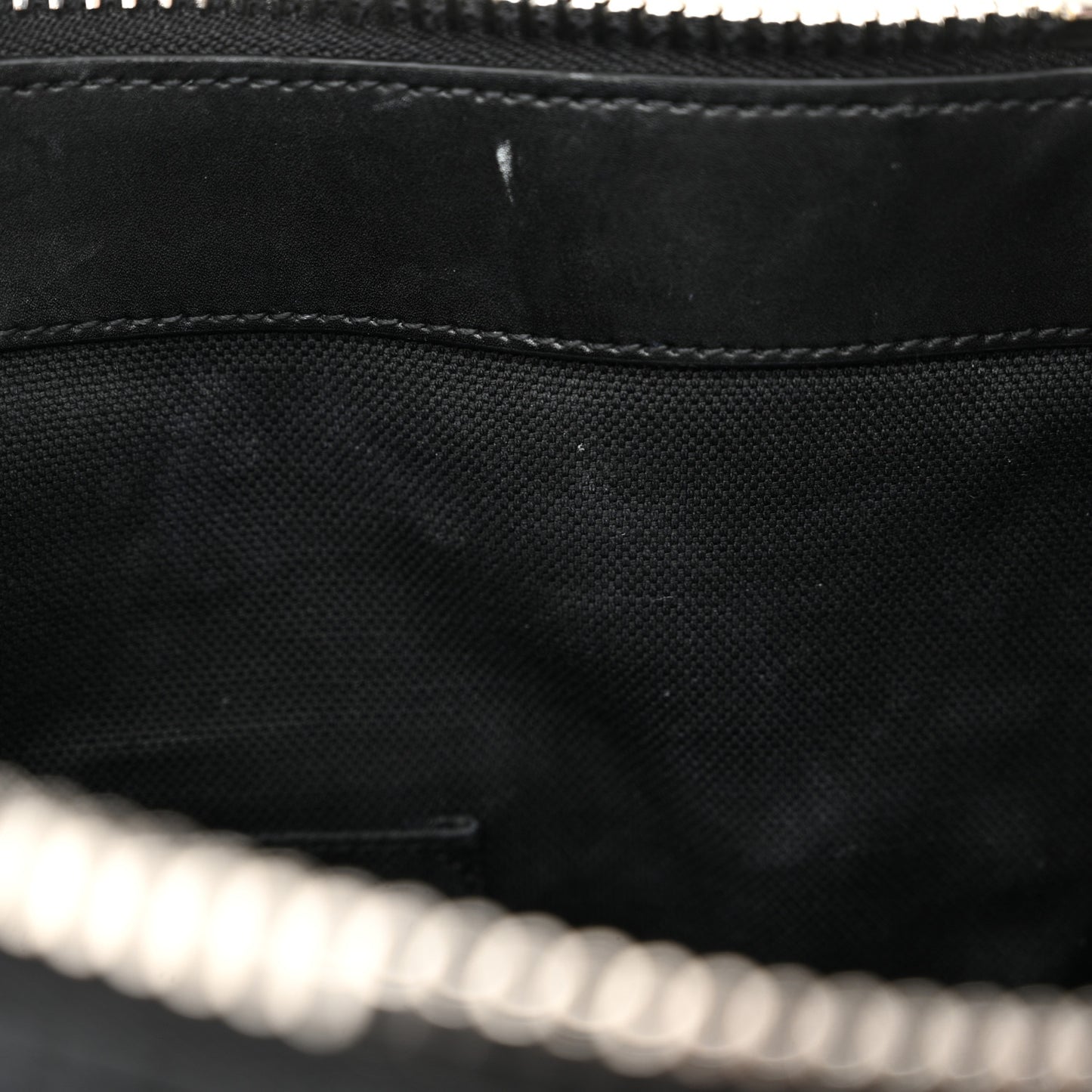 GG Supreme Monogram Appia Calfskin Web Flat Messenger Bag Black Grey
