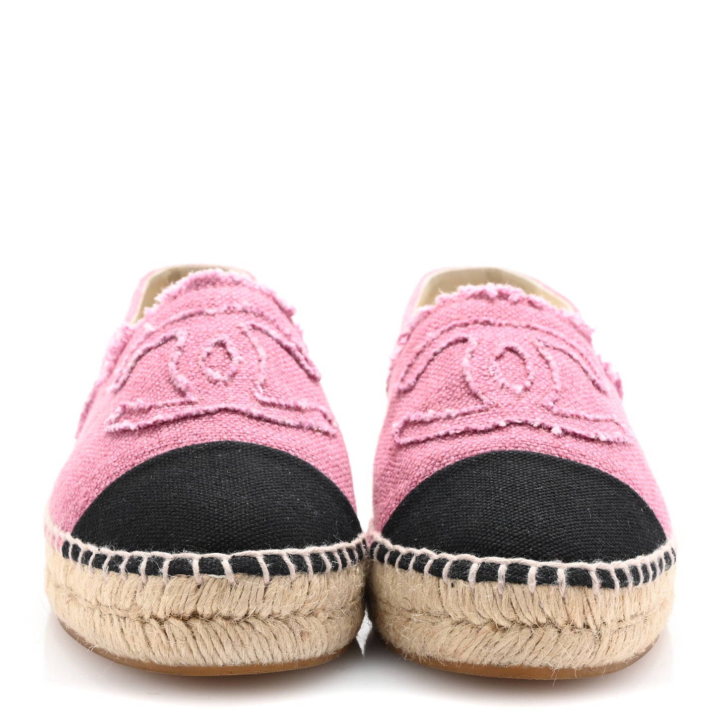 Linen CC Espadrilles 36 Pink Black