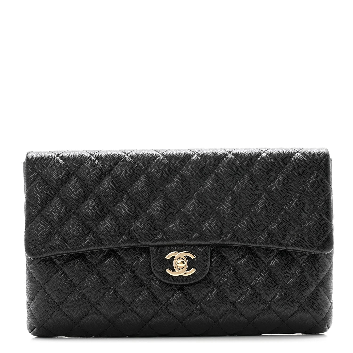Chanel Caviar Quilted Flap Clutch Black 1 of 9
