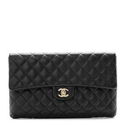 Chanel Caviar Quilted Flap Clutch Black 1 of 9